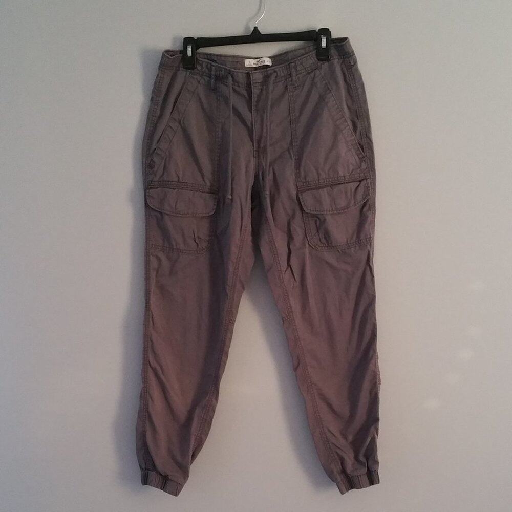 Hollister Army Green Jogger Cargo Pants 9